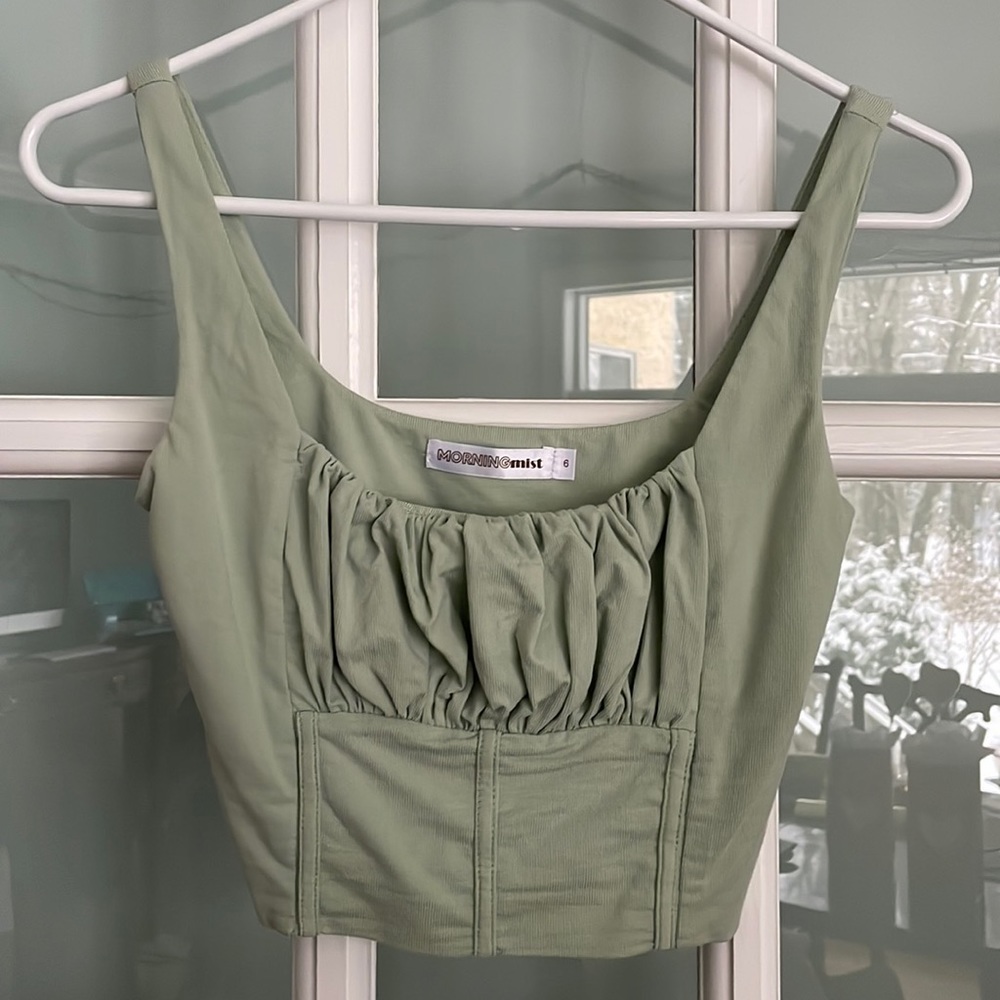 Morning Mist Seafoam Green Crop Top - Size 6